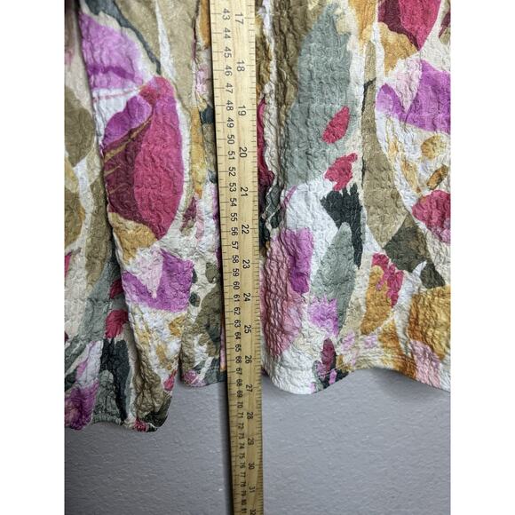 Chico’s Smocked Boatneck Top Long Sleeve Floral Color Size XXL - Picture 5 of 10